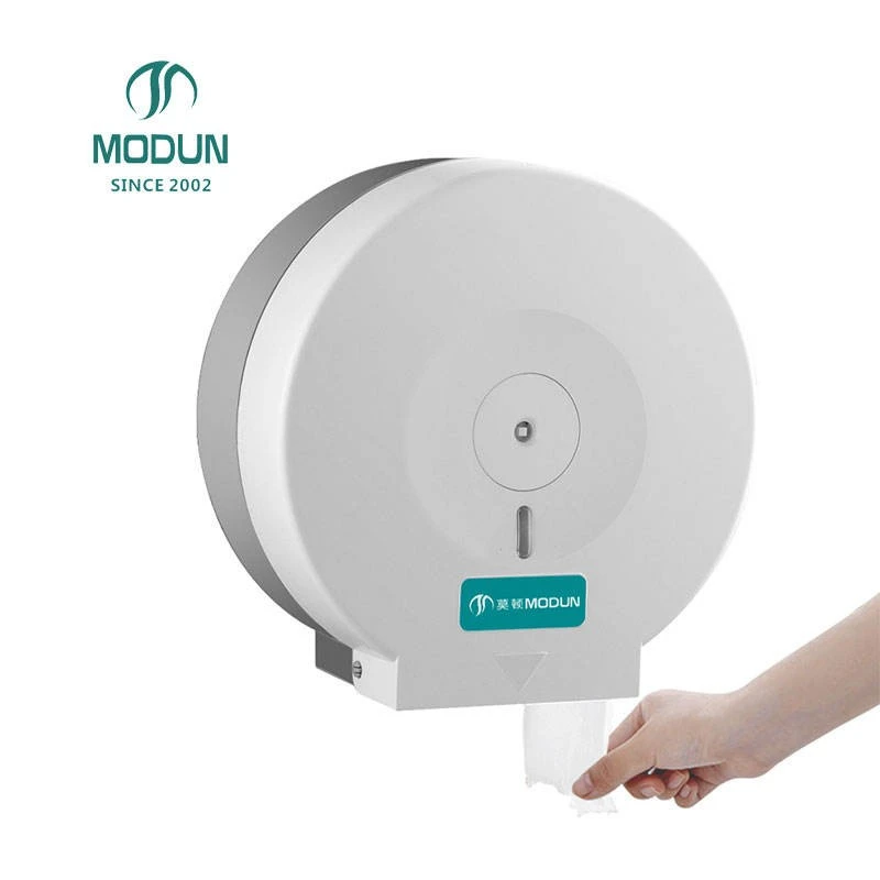 Bathroom Accessories Hotel Use Grey Plastic Toilet Wall Mounted Tissue Towel Holder Eco-Friendly Jumbo Roll Paper Dispenser