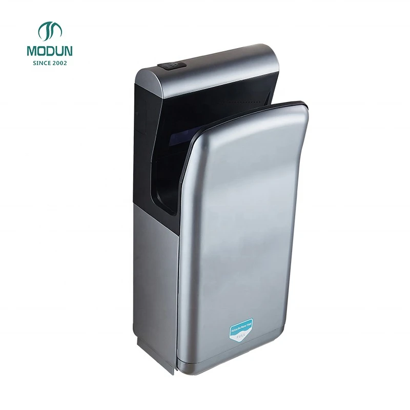 Modun Commercial Hotel Sensor-Activated Induction Jet Drying Hand Dryer Filter Slim Design 10s Drying Time for Toilets