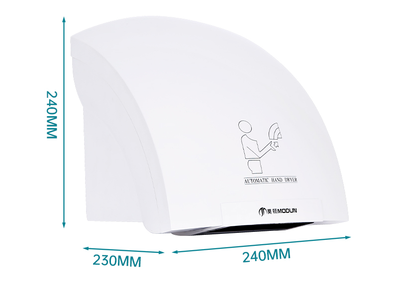 Modun 2000W Sensor-Activated Wall Mount Classic Electric Automatic Hand Dryer for Hotel & Household Use