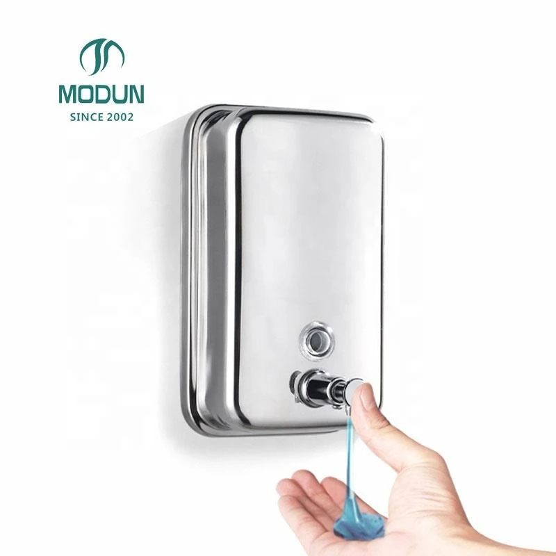 Hotel Wall Mount Hand Sanitizer Dispenser, Liquid Soap Manual Dispenser Stainless Steel M-1618-500ML