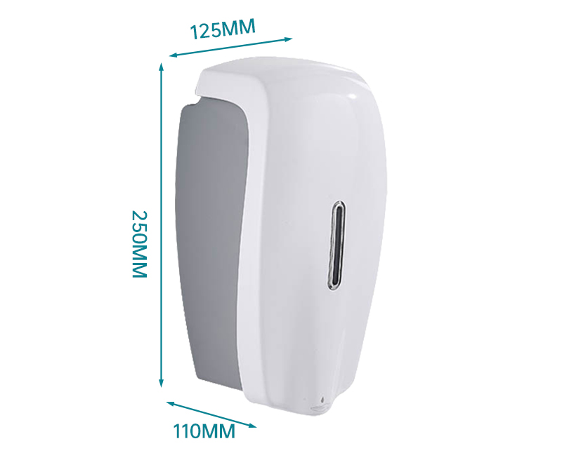 White/Silver Modern Design 1000ml Hotel Wall Mount Plastic Hand Liquid Soap Dispenser M-6206