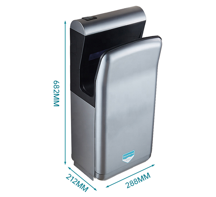 Modun Commercial Hotel Sensor-Activated Induction Jet Drying Hand Dryer Filter Slim Design 10s Drying Time for Toilets