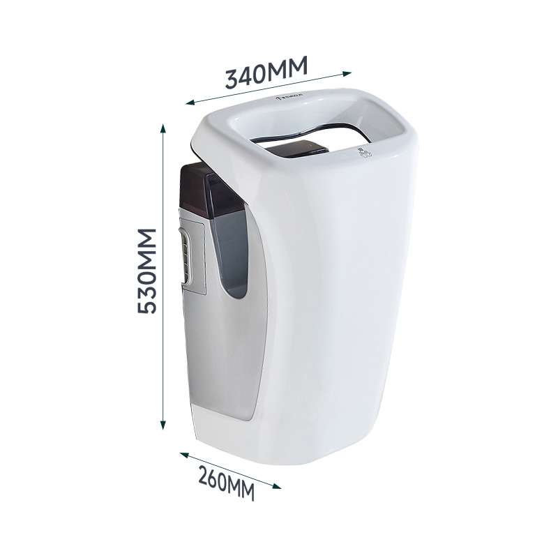 MODUN M-H6-W High-Speed Jet Hand Dryer 1850W ABS PLASTIC Commercial Bathroom Hand Dryer