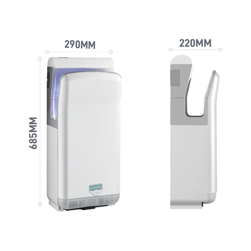 M-6667 High-Speed Jet Hand Dryer 2000W ABS Plastic Commercial Bathroom Hand Dryer