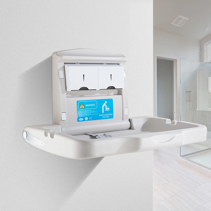 MODUN Commercial Horizontal Baby Changing Station M-B2-3 with Liner Dispenser HDPE Baby Care Station