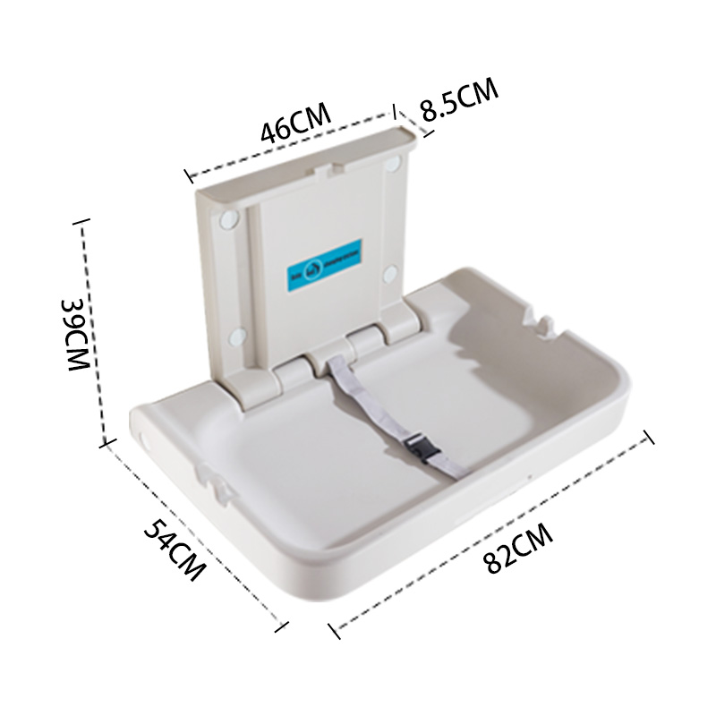 MODUN Commercial Horizontal Baby Changing Station M-B2 HDPE Wall Mounted Baby Care Station