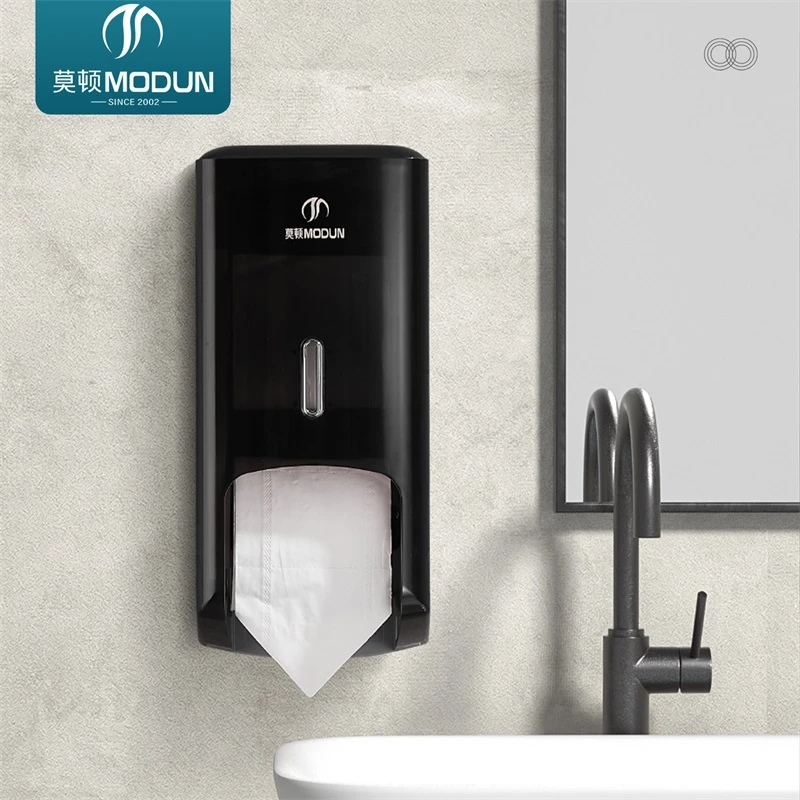 ModunCommercial Paper Dispenser 5022W ABS Dual Roll Tissue Dispenser with Key Lock for Restroom