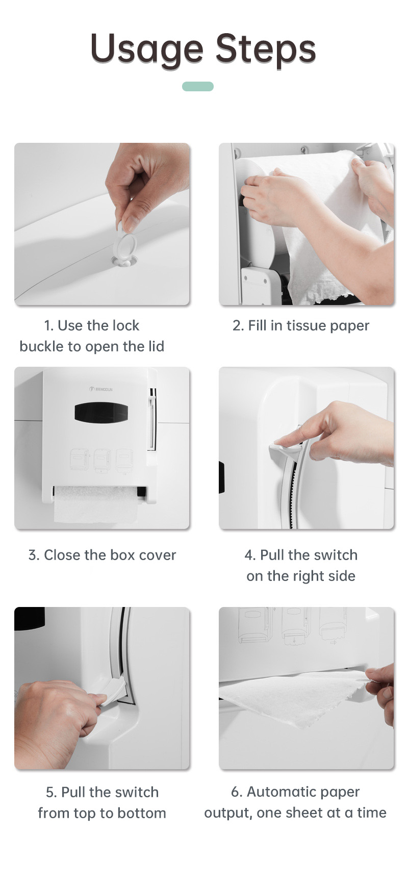 ModunCommercial Paper Dispenser M-5701 Roll Tissue Dispenser for Bathroom Restroom