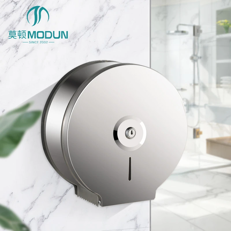 ModunCommercial Paper Dispenser M-5822(304) Satin Stainless Steel Roll Tissue Dispenser with Bracket for Restroom