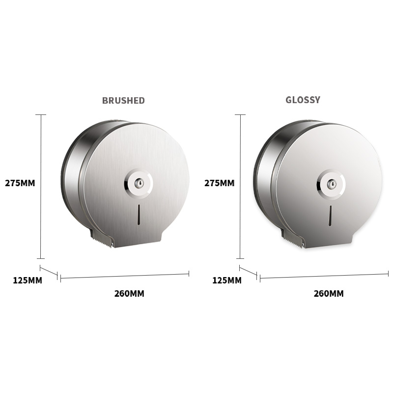 ModunCommercial Paper Dispenser M-5822(304) Satin Stainless Steel Roll Tissue Dispenser with Bracket for Restroom