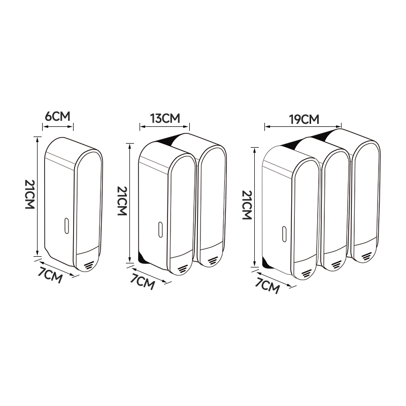 Wall Mount Plastic Manual Dispenser, Toilet Soap Dispenser M-9028