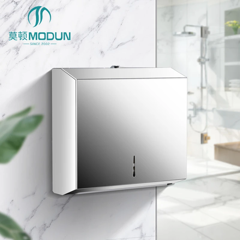 MODUN M-5823 304 Stainless Steel Paper Towel Dispenser Satin Finish Commercial