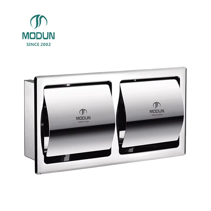 Modun Chrome Stainless Steel Concealed Wall Mount Paper Dispenser Chrome M-19011