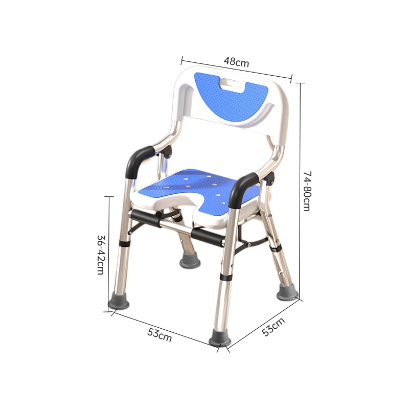 Modun 618U Aluminum Alloy Foldable Shower Chair Non-Slip Height Adjustable for Bathroom