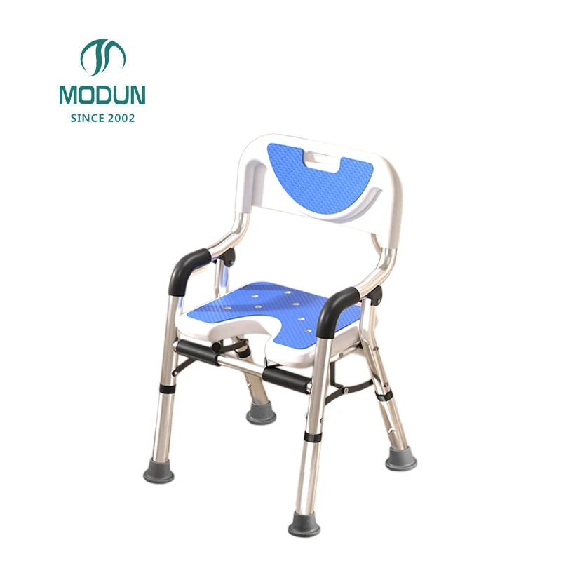 Modun 618U Aluminum Alloy Foldable Shower Chair Non-Slip Height Adjustable for Bathroom