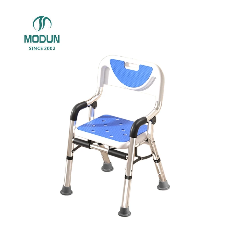 Modun 618 Aluminum Alloy Foldable Shower Chair Non-Slip Height Adjustable for Bathroom