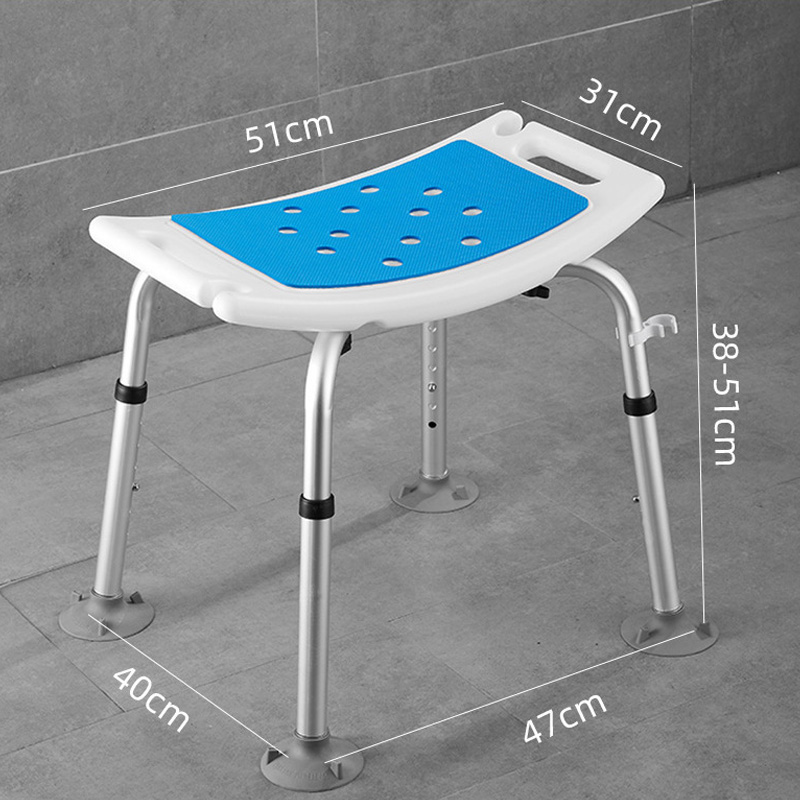 Modun 6001 Aluminum Alloy Shower Chair Non-Slip Height Adjustable for Bathroom