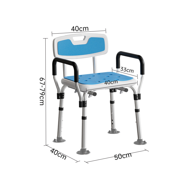 Modun 5005F Aluminum Alloy Shower Stool Non-Slip Height Adjustable for Bathroom