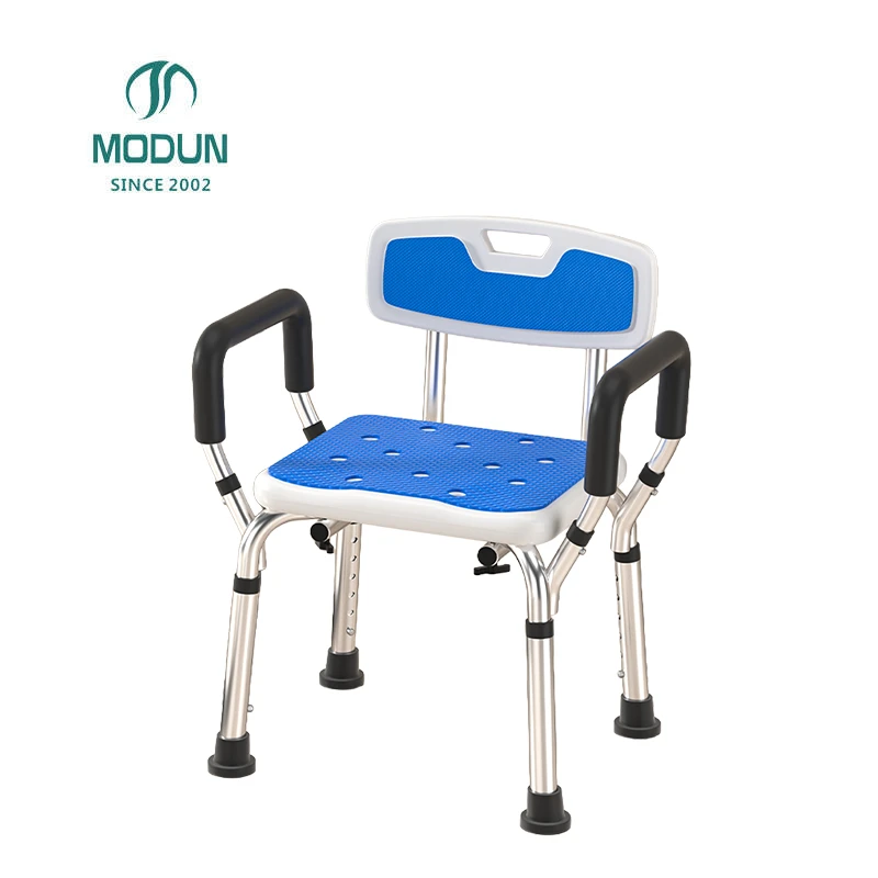 Modun 5003 Aluminum Alloy Shower Chair Non-Slip Height Adjustable for Bathroom