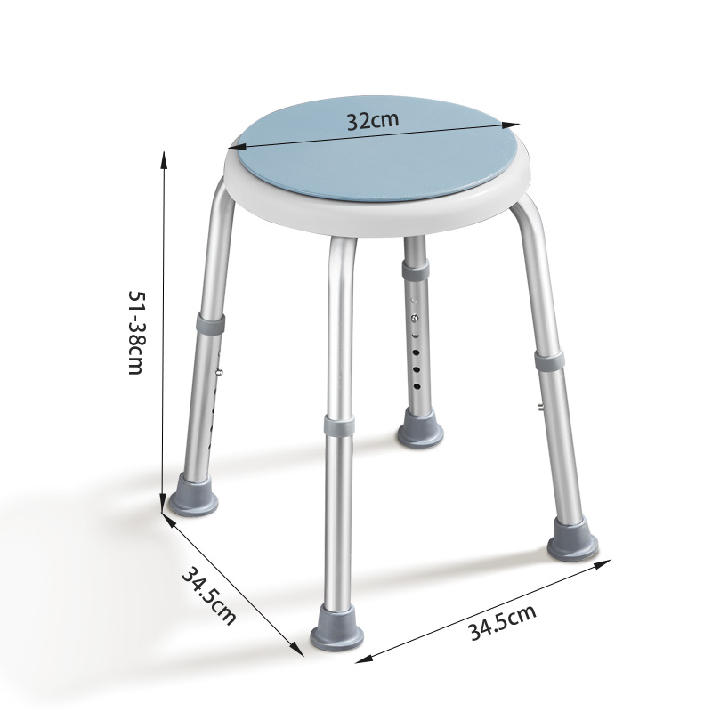 Modun 40007 Aluminum Alloy Shower Chair Non-Slip Height Adjustable for Bathroom