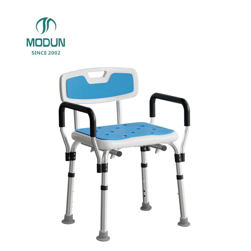 Modun 5005F Aluminum Alloy Shower Stool Non-Slip Height Adjustable for Bathroom