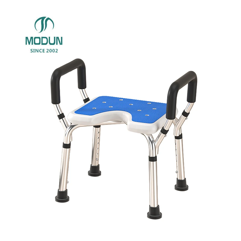 Modun 5002U Aluminum Alloy Shower Chair Non-Slip Height Adjustable for Bathroom