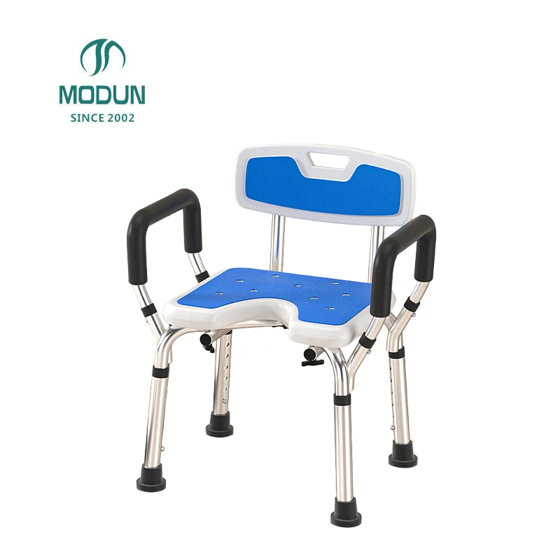 Modun 5003U Aluminum Alloy Shower Chair Non-Slip Height Adjustable for Bathroom
