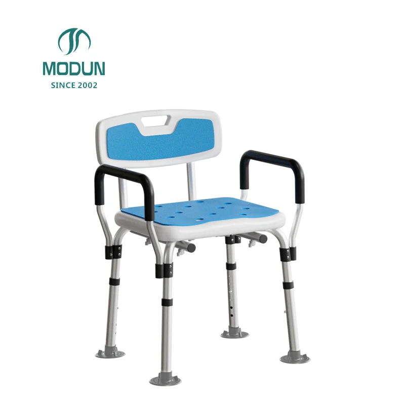 Modun 5005F Aluminum Alloy Shower Stool Non-Slip Height Adjustable for Bathroom