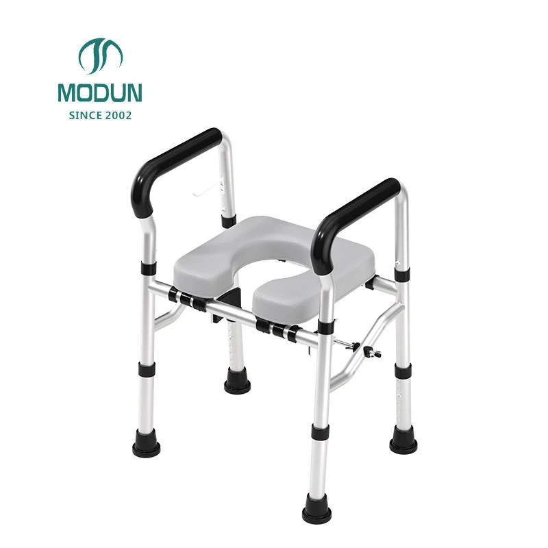 Modun 50077 Toilet Seat Raiser Anti-Slip Non-Slip Safety Grab Bar for Bathroom Toilet Disabled Elderly