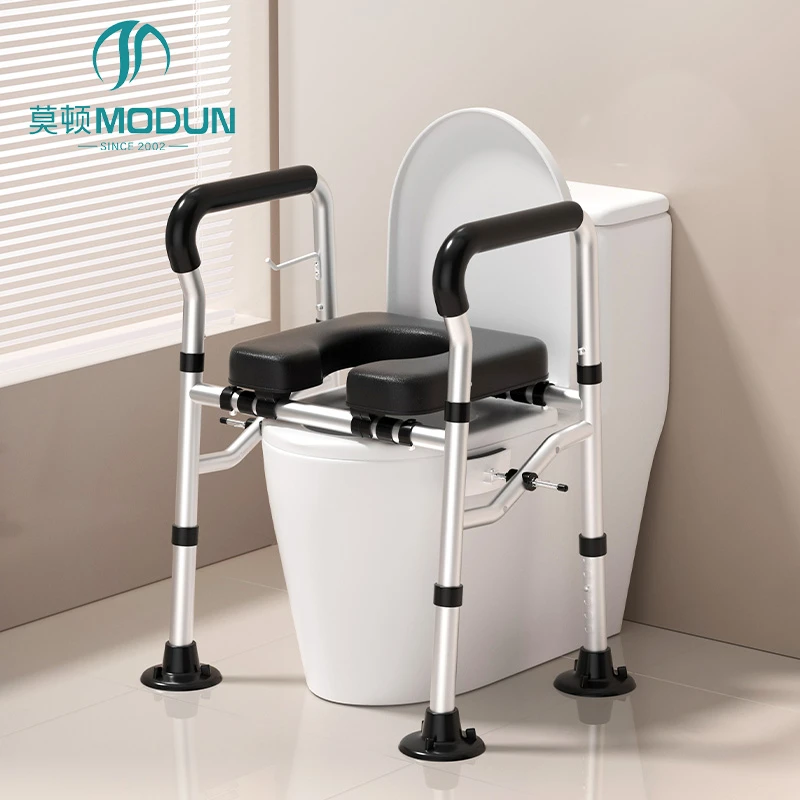 Modun 50077 Toilet Seat Raiser Anti-Slip Non-Slip Safety Grab Bar for Bathroom Toilet Disabled Elderly
