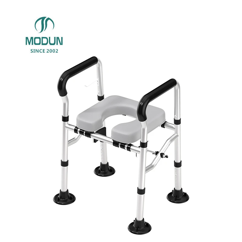 Modun 50077 Toilet Seat Raiser Anti-Slip Non-Slip Safety Grab Bar for Bathroom Toilet Disabled Elderly