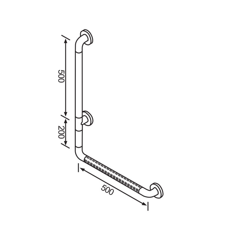 Modun 9908-3 L-Shape Grab Bar Anti-Slip Non-Slip Safety Grab Bar for Bathroom Toilet Disabled Elderly