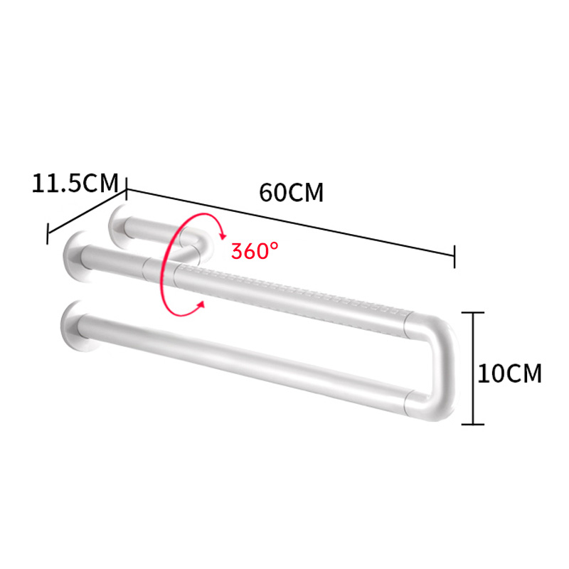 Modun M-9904-3 U-Shape Toilet Grab Bar Anti-Slip Non-Slip Safety Grab Bar for Bathroom Toilet Disabled Elderly