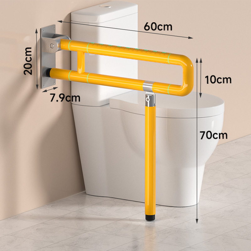 Modun 9949-3 Foldable U-Shape Grab Bar Anti-Slip Non-Slip Safety Grab Bar for Bathroom Toilet Disabled Elderly