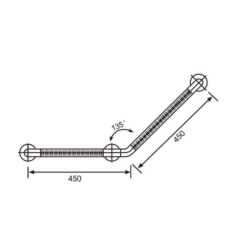 Modun 9973 Corner Grab Bar Anti-Slip Non-Slip Safety Grab Bar for Bathroom Toilet Disabled Elderly