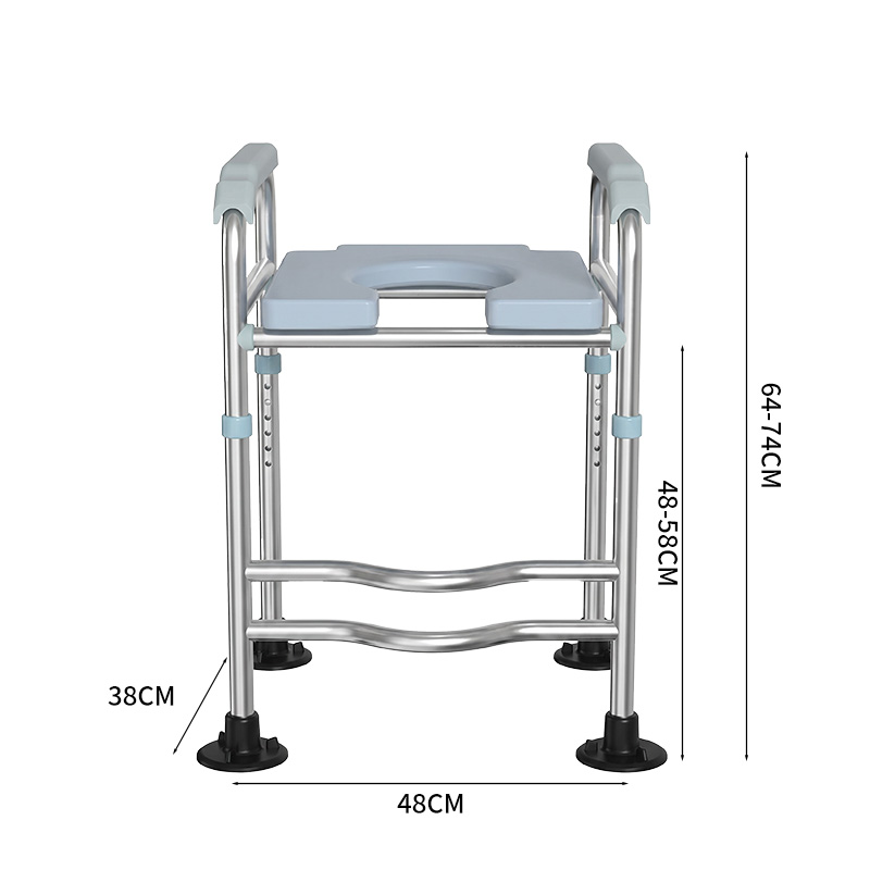 Modun 50078 Toilet Seat Raiser Anti-Slip Non-Slip Safety Grab Bar for Bathroom Toilet Disabled Elderly