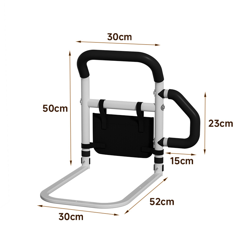 Modun 110019 Flat Tube Bedside Handrail Anti-Slip Safety Aid for Elderly Disabled Walking Assistance